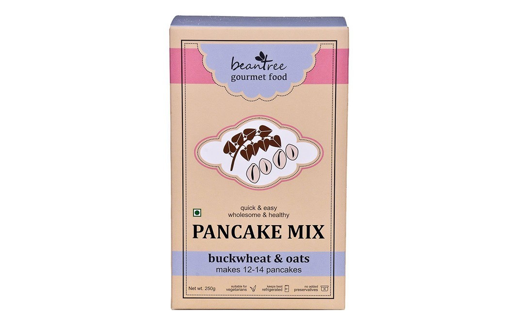 Beantree Gourmet Food Pancake Mix Buckwheat & Oats   Box  250 grams
